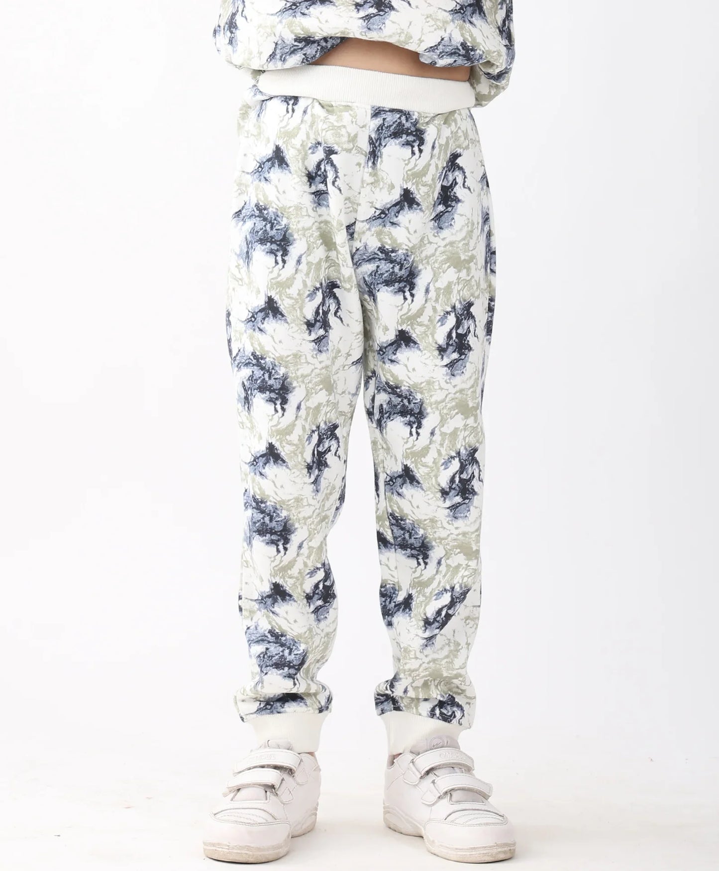 BLACK BLUE LIGHTNING FLEECE BOYS JOGGER - BLUE