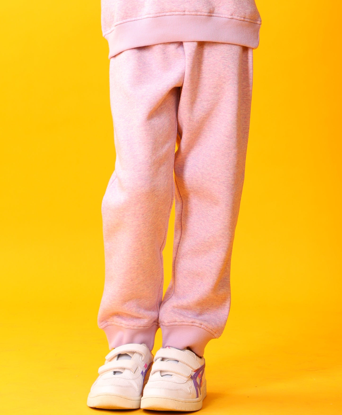 PURPLE MELANGE GIRLS FLEECE JOGGER - PURPLE