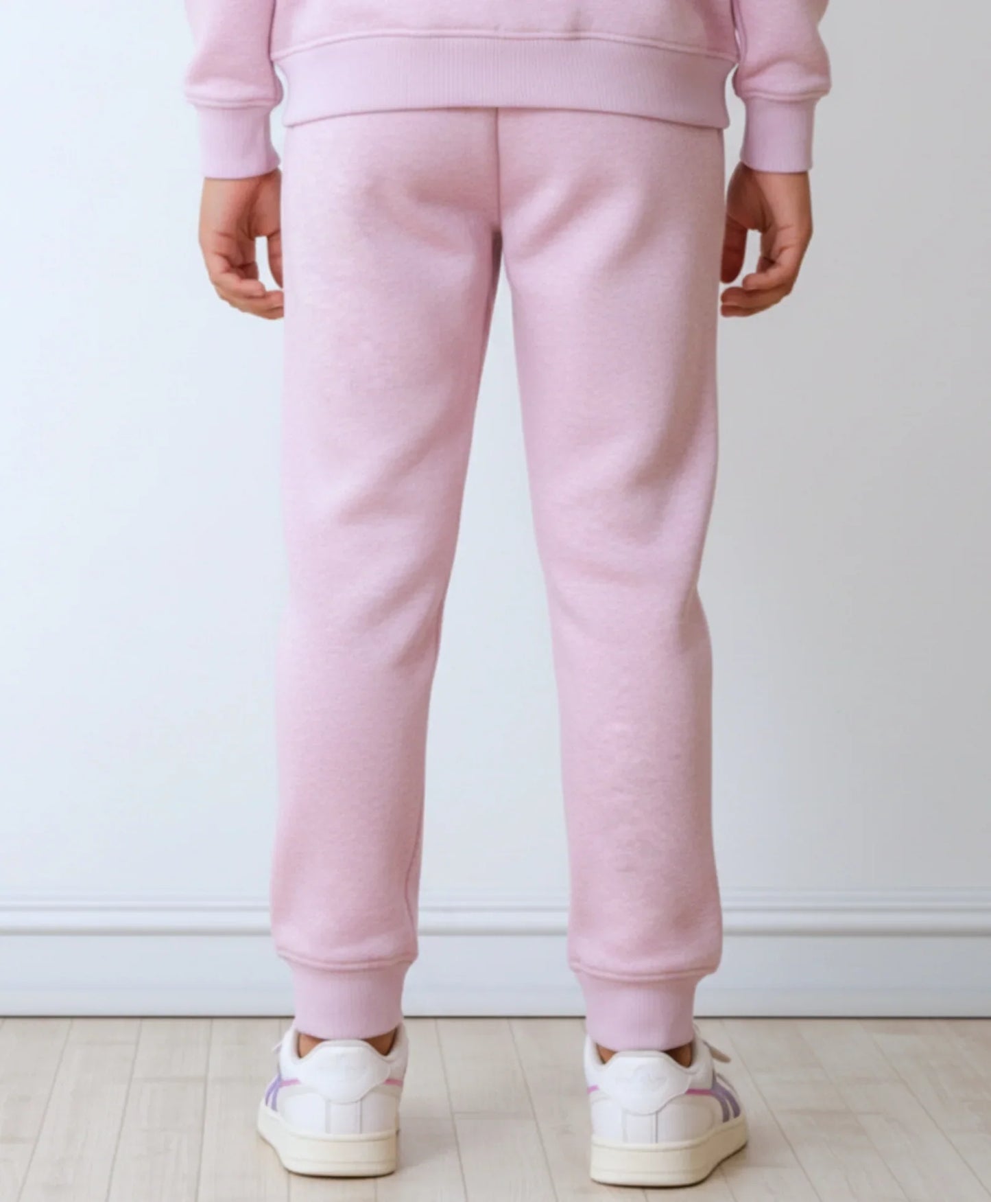 PURPLE MELANGE GIRLS FLEECE JOGGER - PURPLE