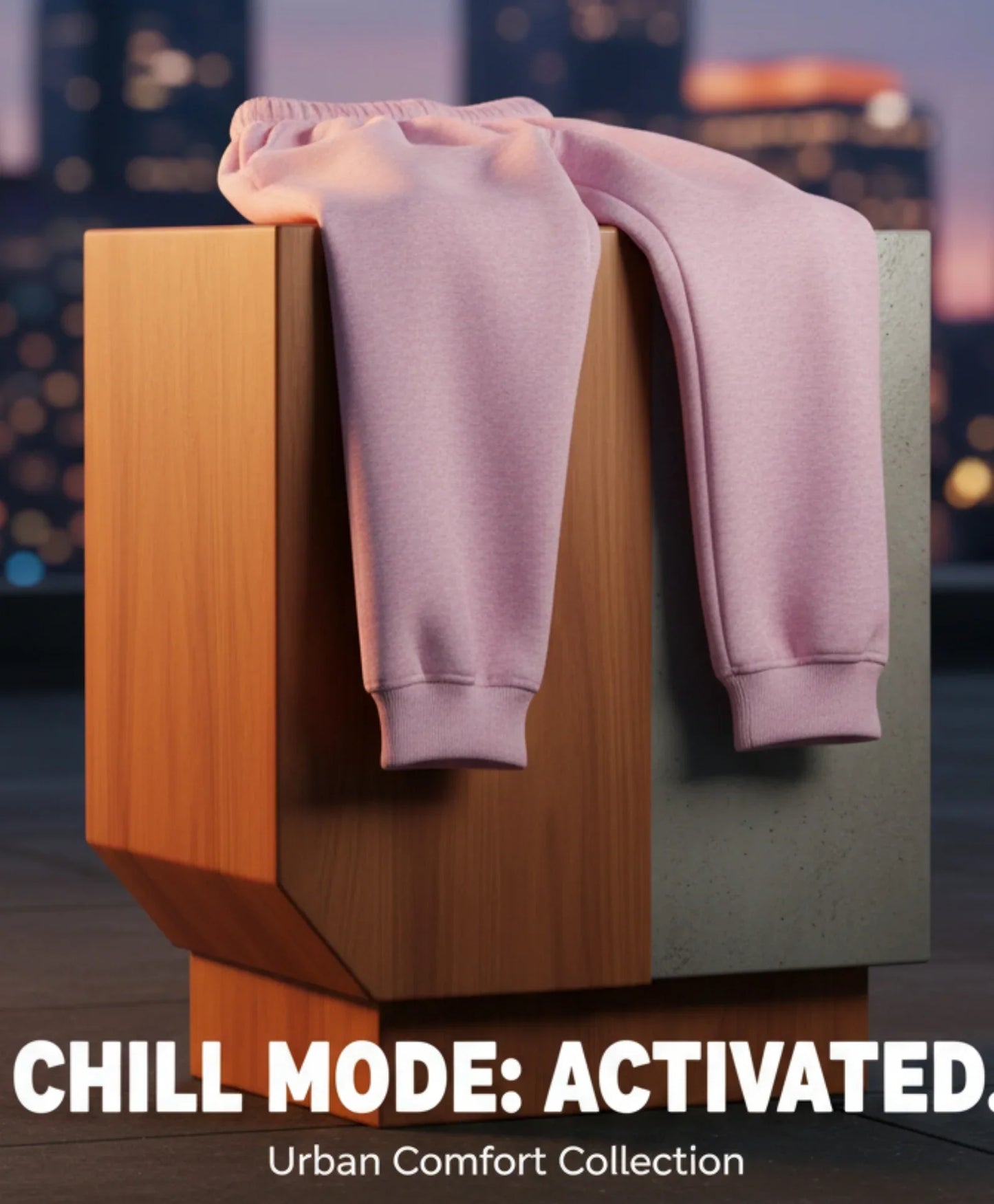 PURPLE MELANGE GIRLS FLEECE JOGGER - PURPLE