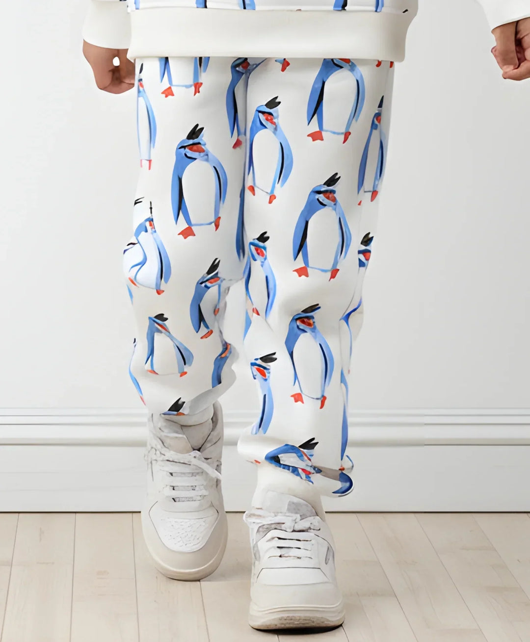 PENGUIN FLEECE BOYS JOGGER - OFF WHITE - Anthrilo 
