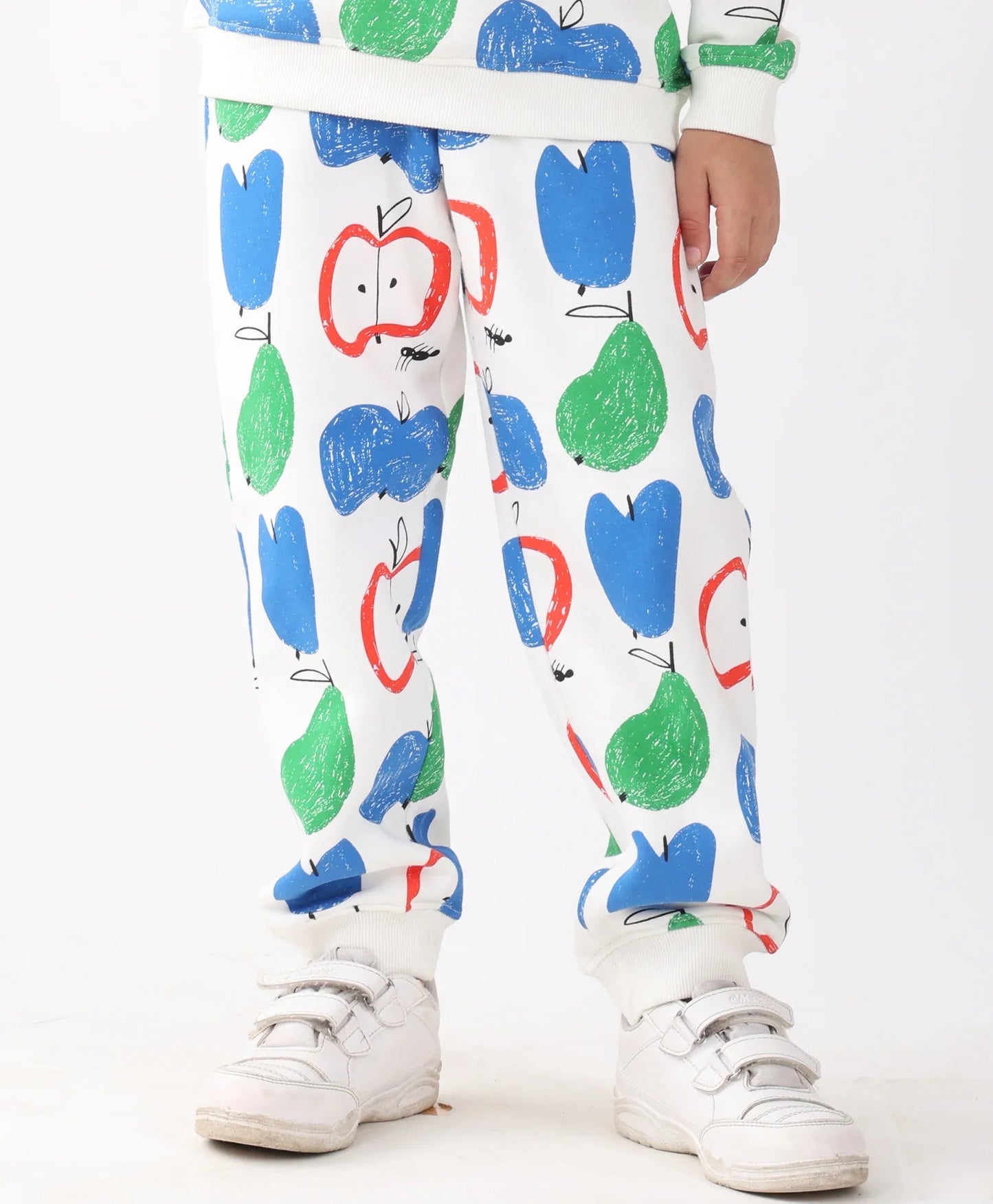 APPLE PEAR BOYS FLEECE JOGGER - WHITE