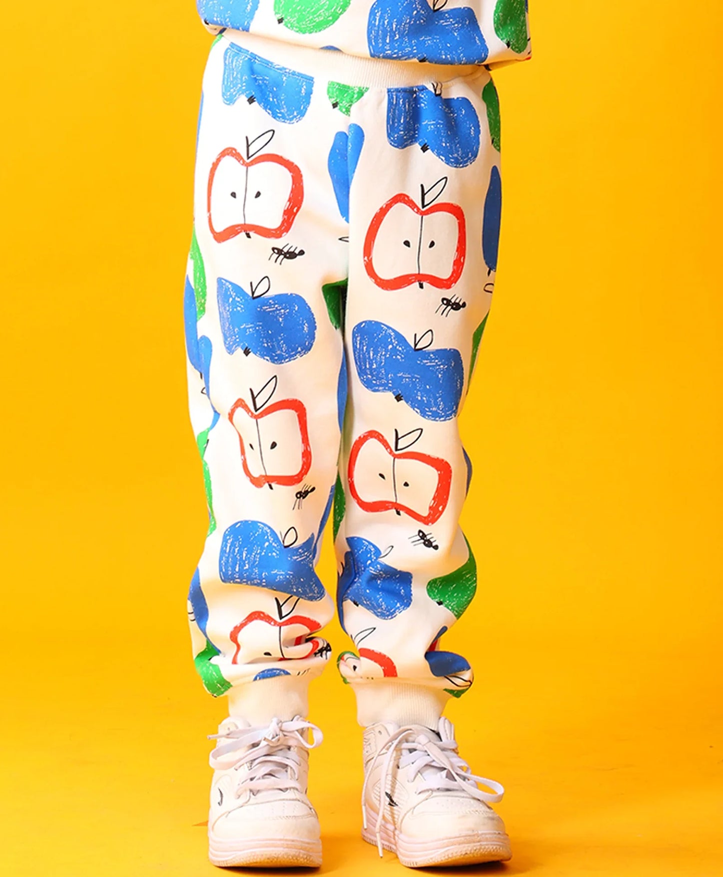 APPLE PEAR BOYS FLEECE JOGGER - WHITE