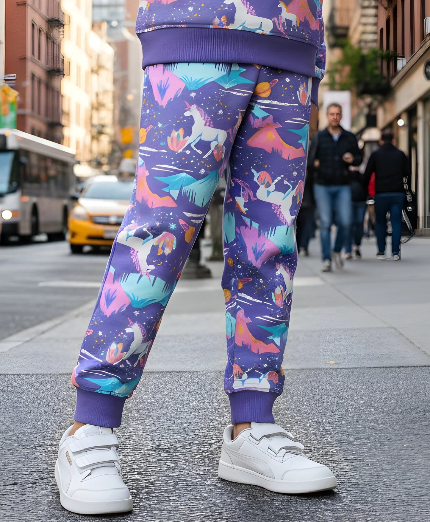 UNICORN PLANET GIRLS FLEECE JOGGER  - PURPLE
