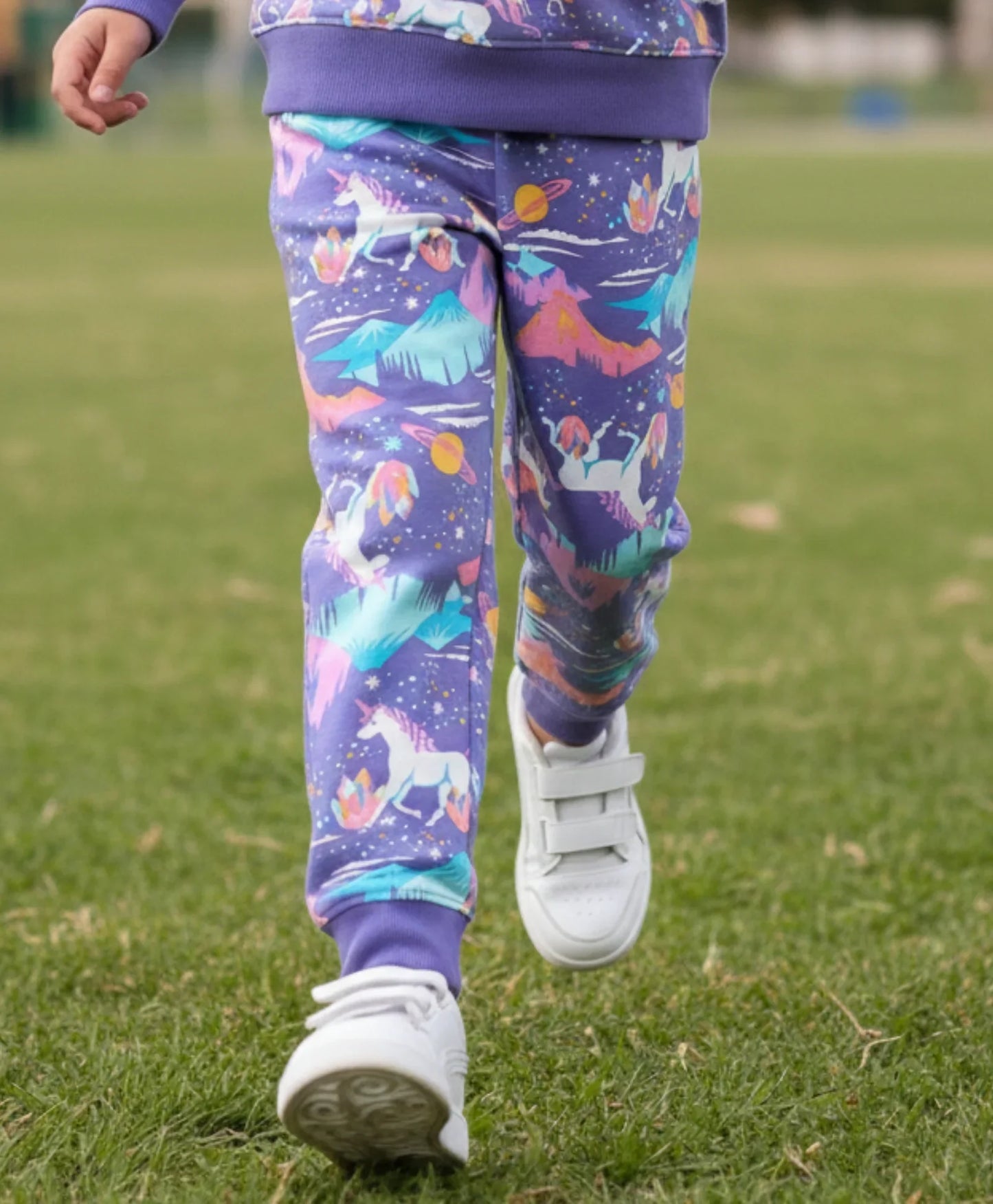 UNICORN PLANET GIRLS FLEECE JOGGER  - PURPLE