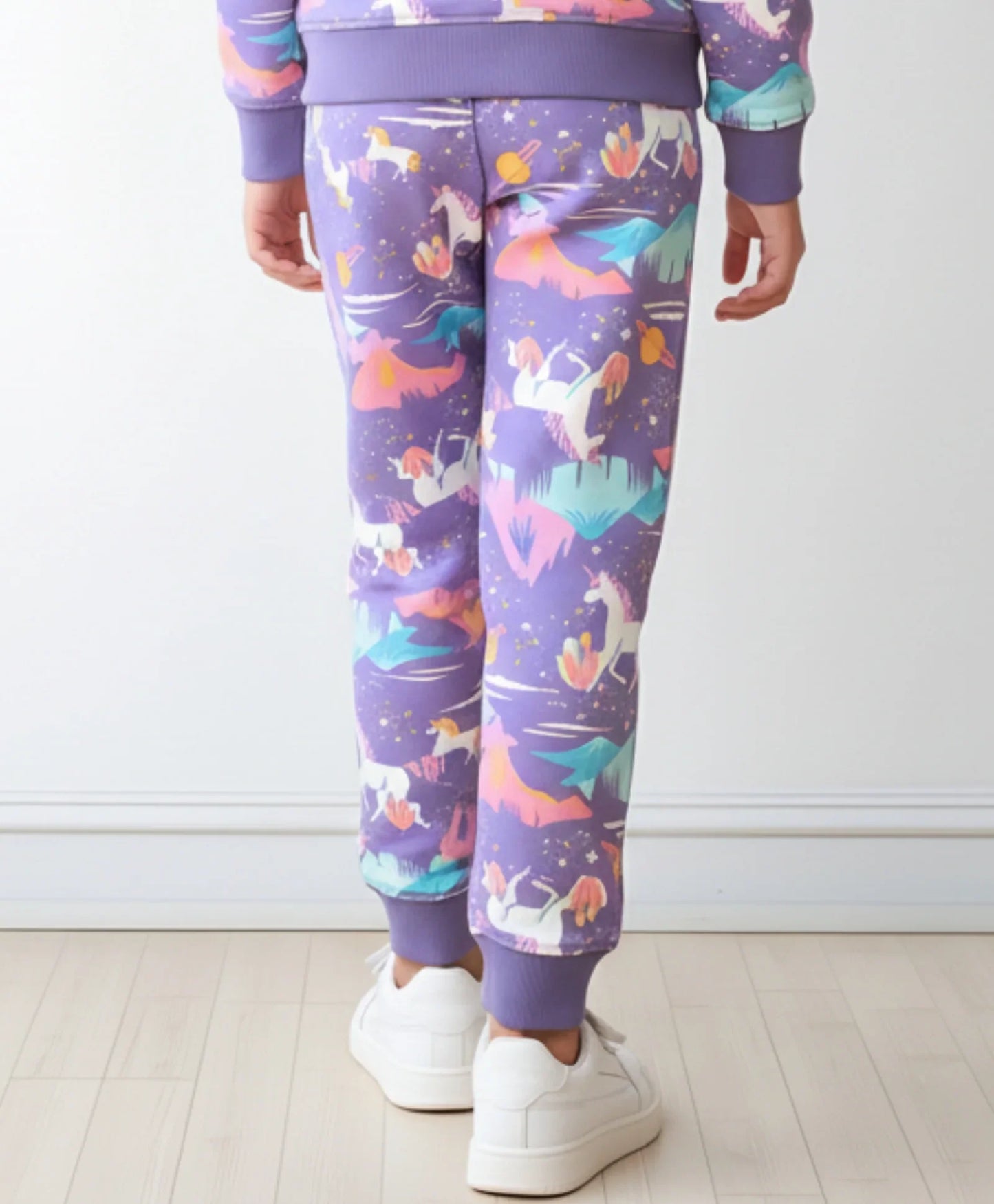 UNICORN PLANET GIRLS FLEECE JOGGER  - PURPLE