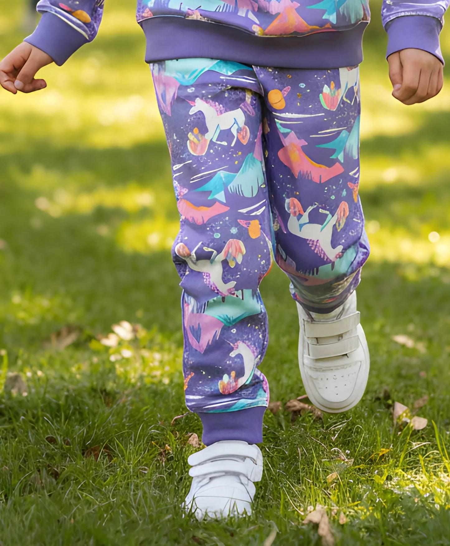 UNICORN PLANET GIRLS FLEECE JOGGER  - PURPLE