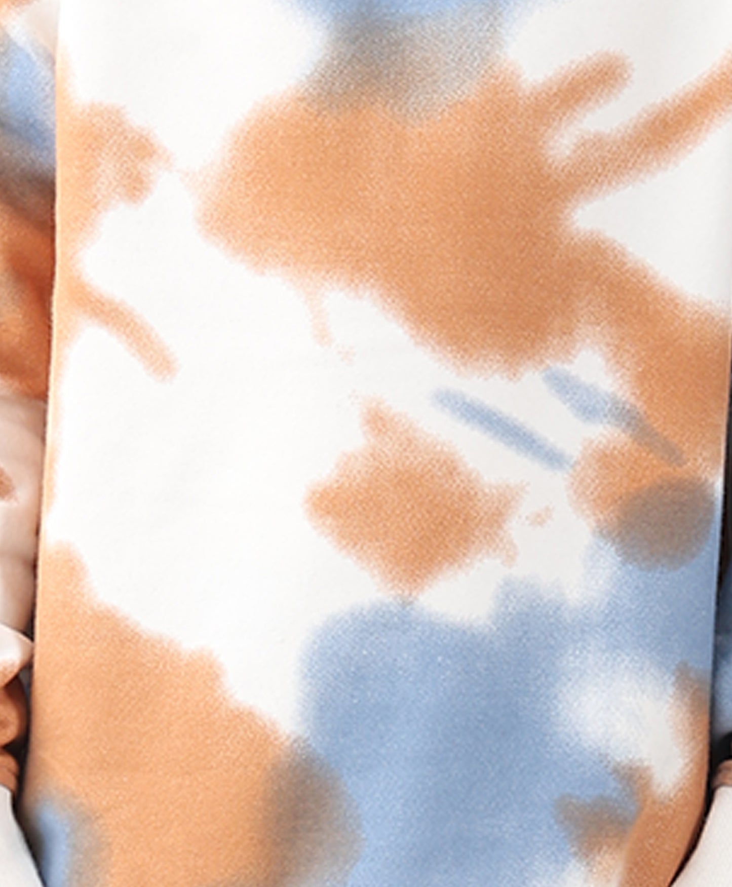 BLUE BROWN TIE DYE FLEECE BOYS SWEATSHIRT - BROWN