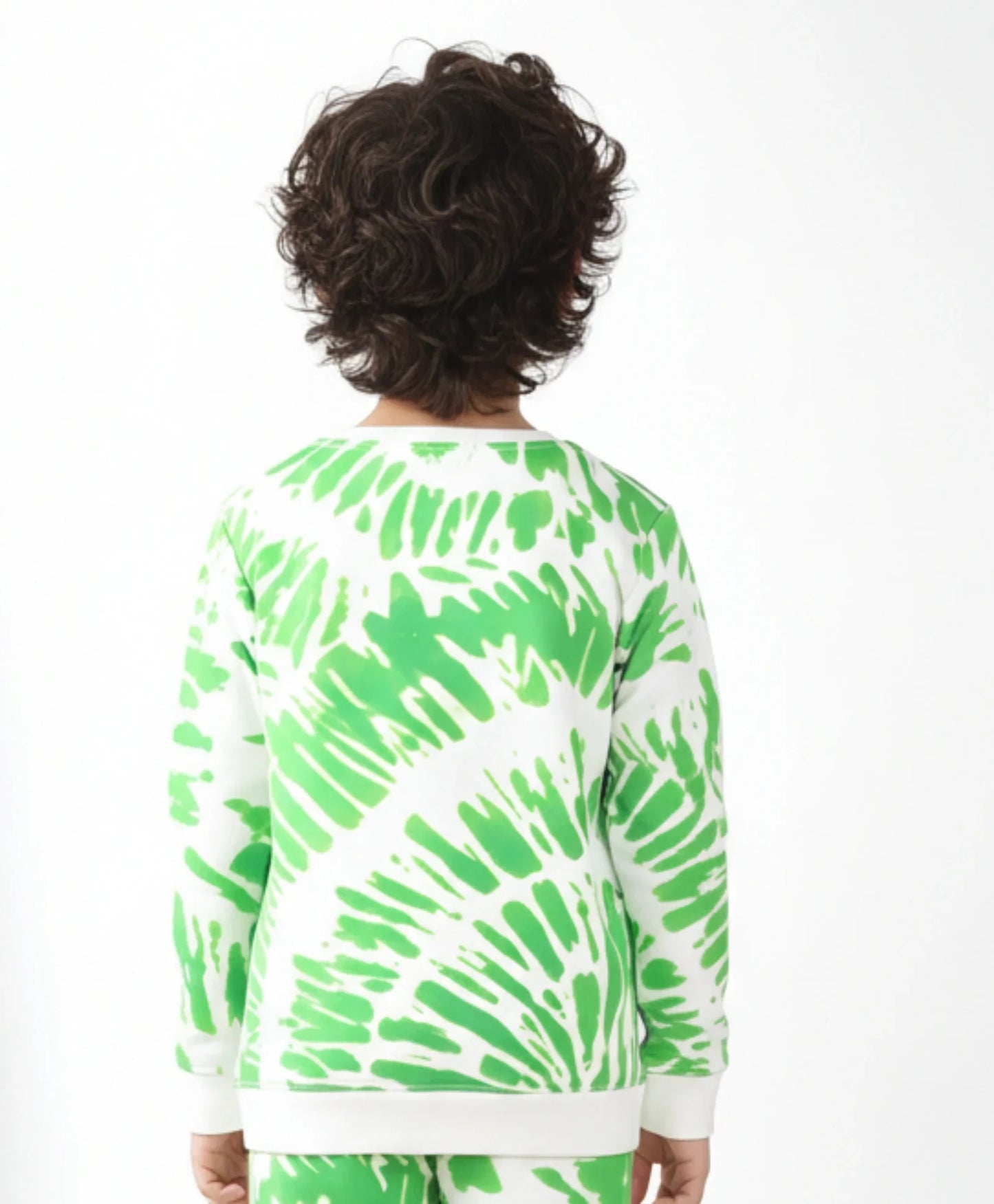 GREEN SWIRL BOYS FLEECE SWEATSHIRT - GREEN