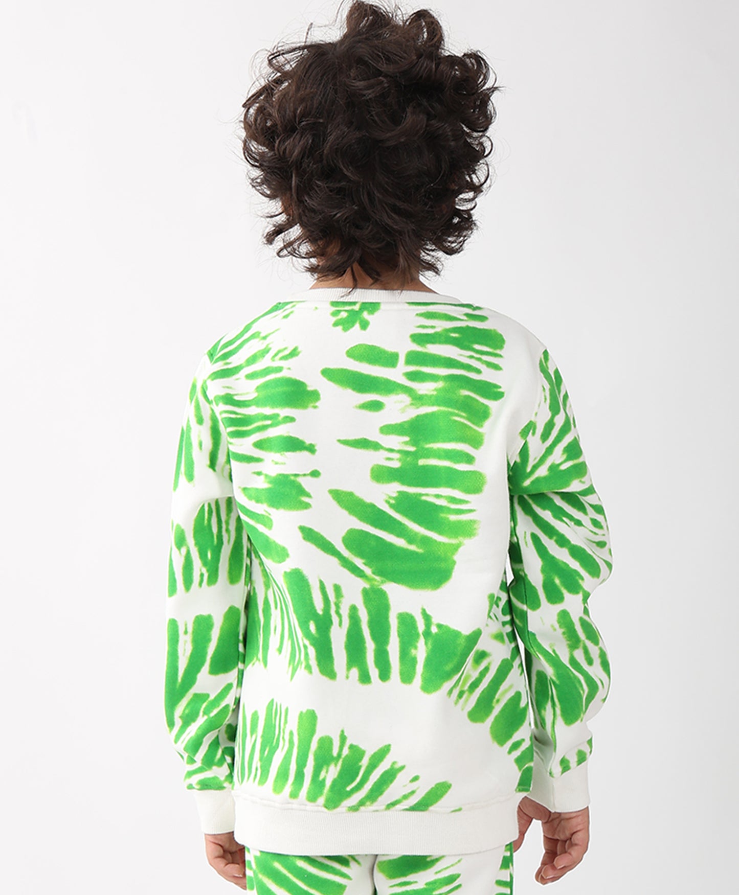 GREEN SWIRL BOYS FLEECE SWEATSHIRT - GREEN