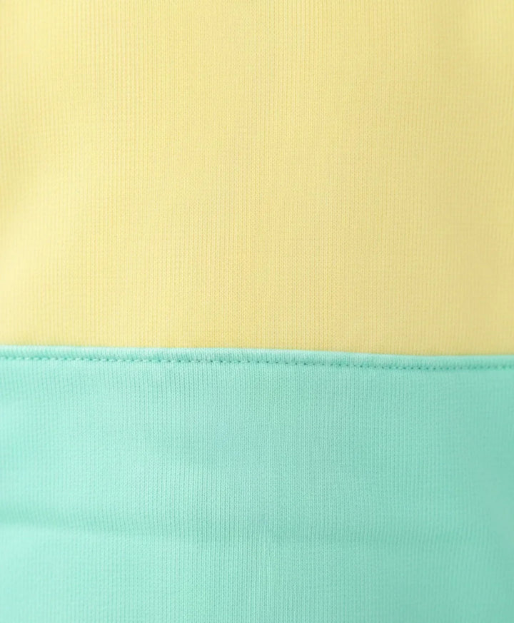 YELLOW GREEN COLOR BLOCK BOYS FLEECE SWEATSHIRT - YELLOW/GREEN - Anthrilo 