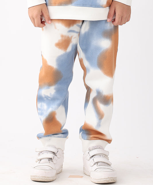 TIE DYE BROWN BOYS FLEECE JOGGER - BROWN