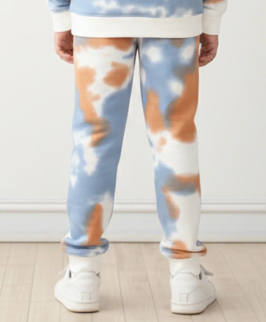 BLUE BROWN TIE DYE BOYS FLEECE JOGGER - BROWN - Anthrilo 
