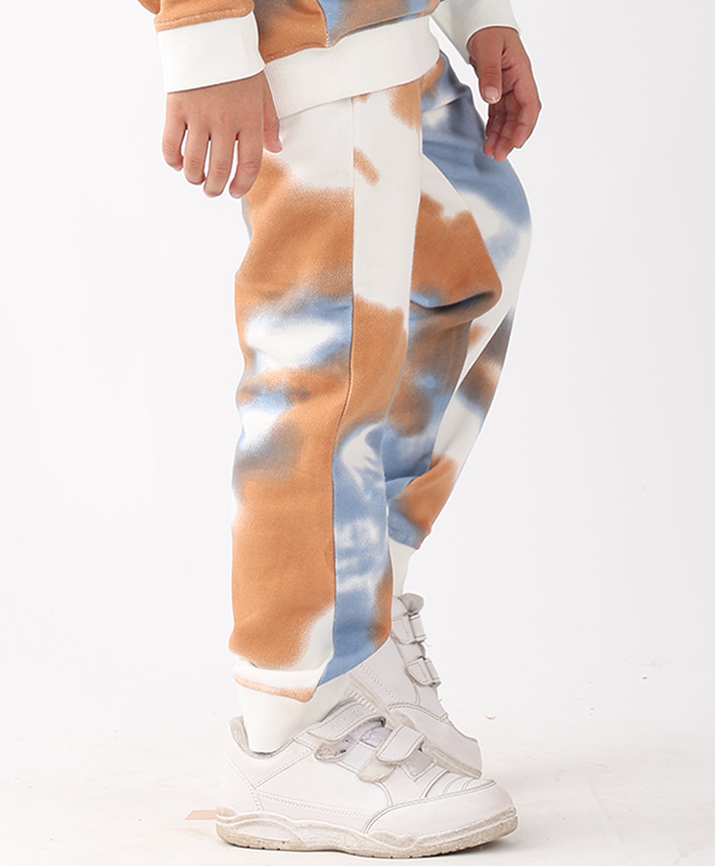 TIE DYE BROWN BOYS FLEECE JOGGER - BROWN