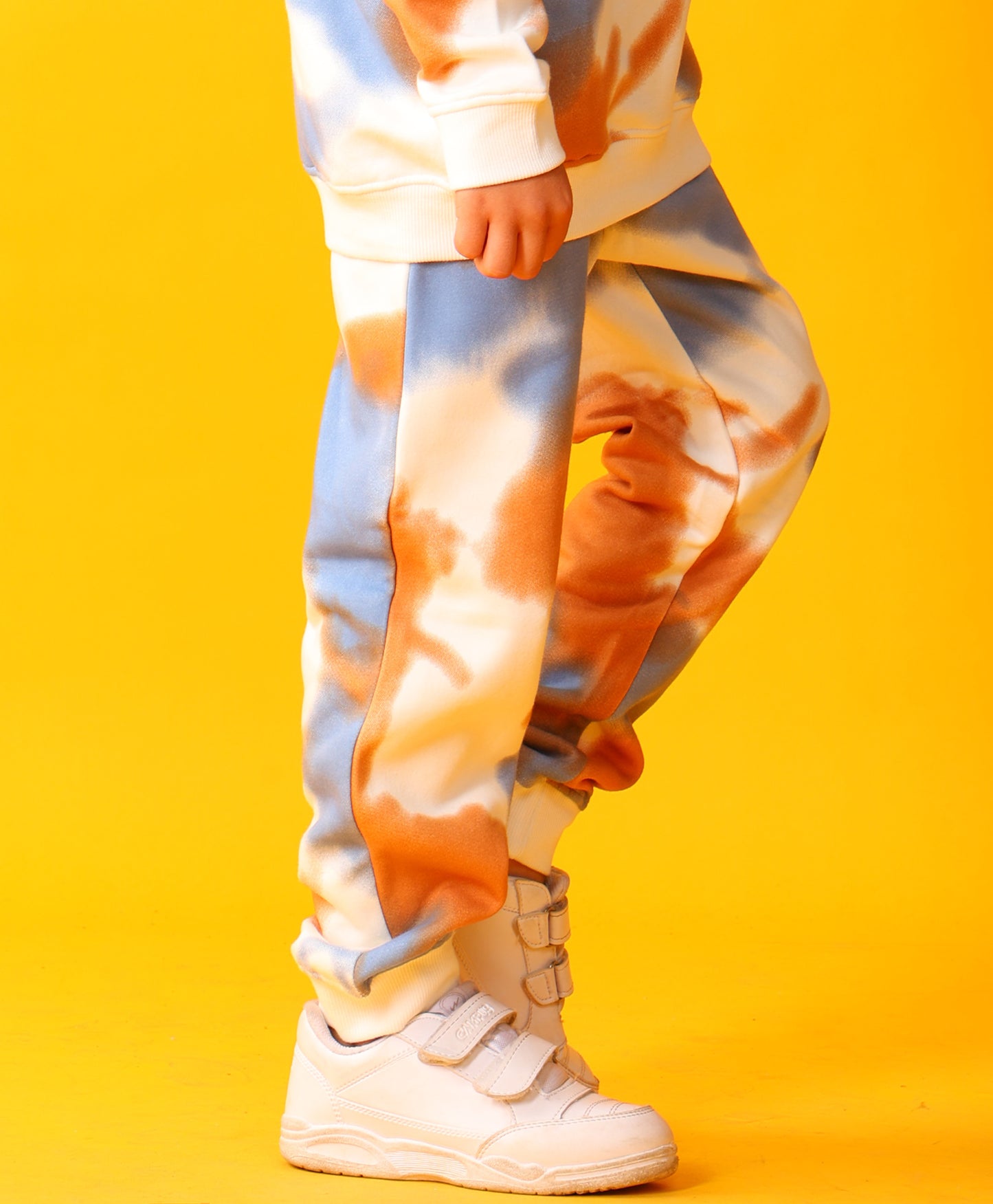 TIE DYE BROWN BOYS FLEECE JOGGER - BROWN