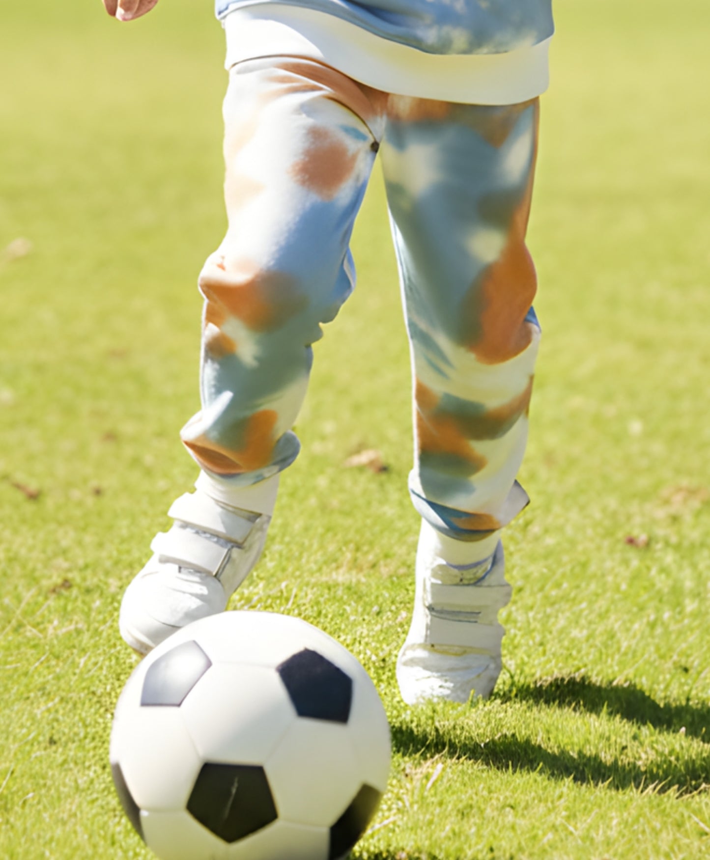 BLUE BROWN TIE DYE BOYS FLEECE JOGGER - BROWN