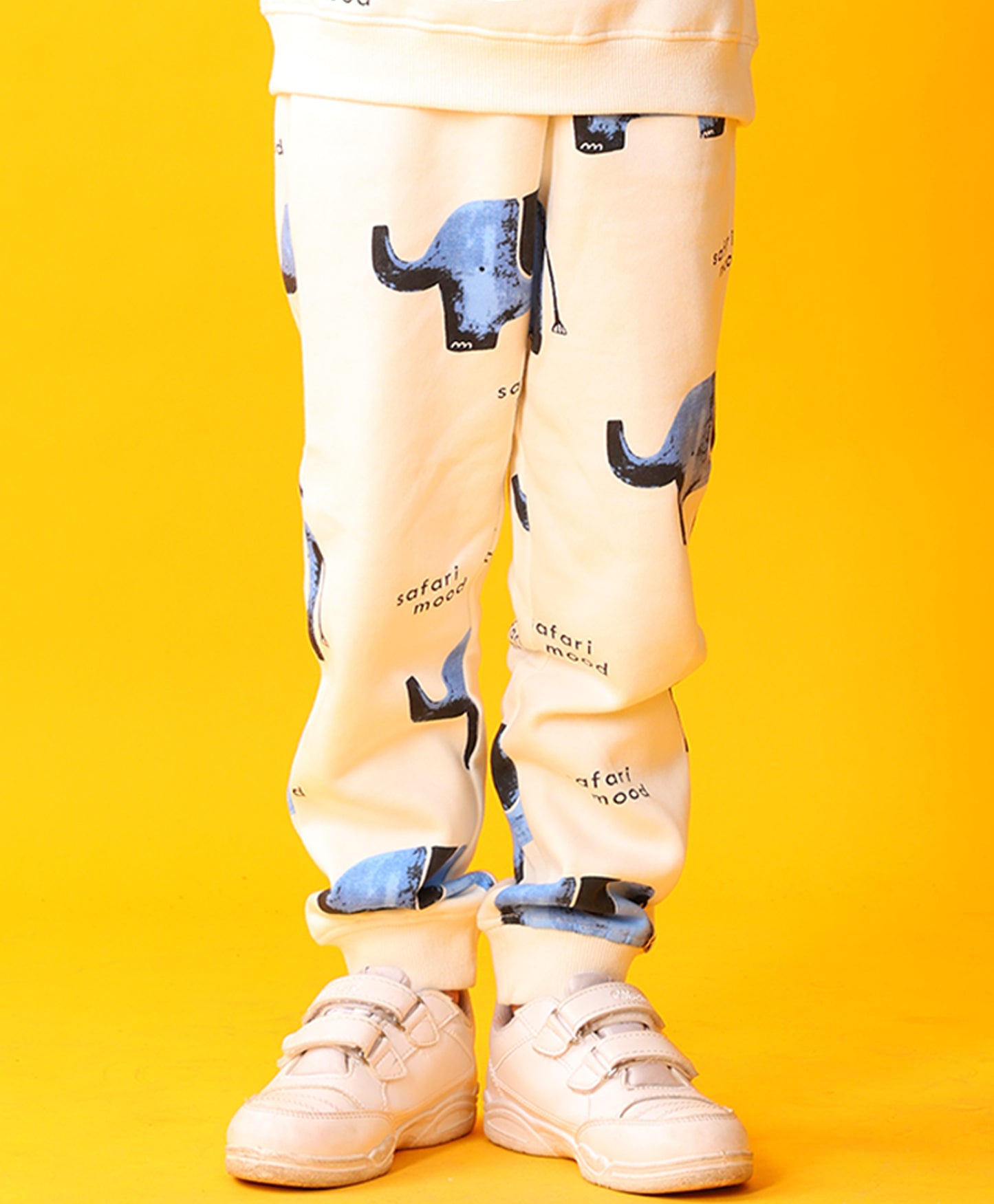 ELEPHANT SFARI BOYS FLEECE JOGGER - WHITE