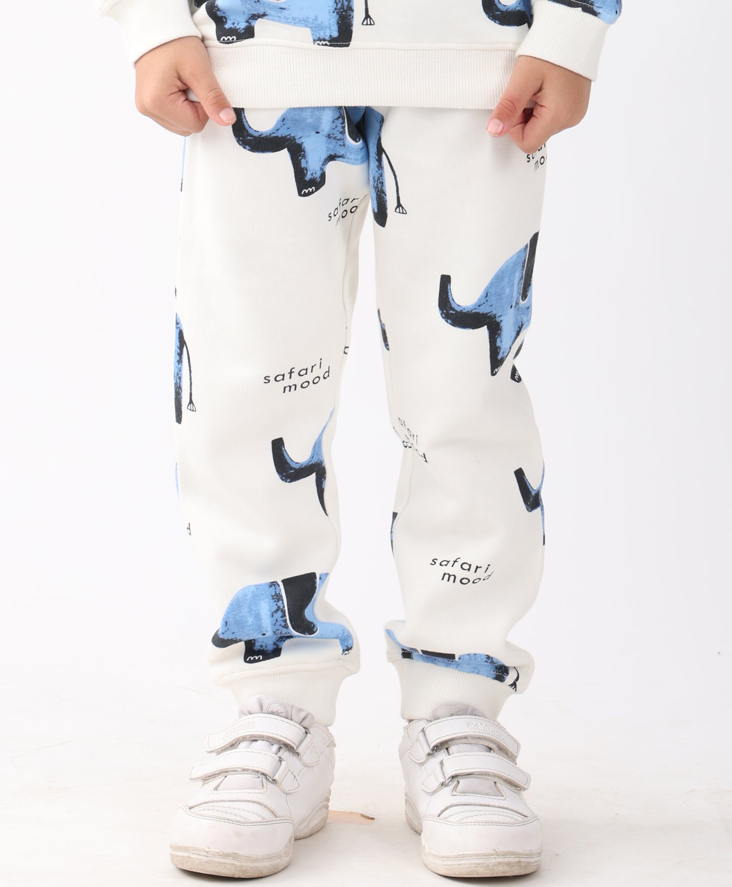 ELEPHANT SFARI BOYS FLEECE JOGGER - WHITE