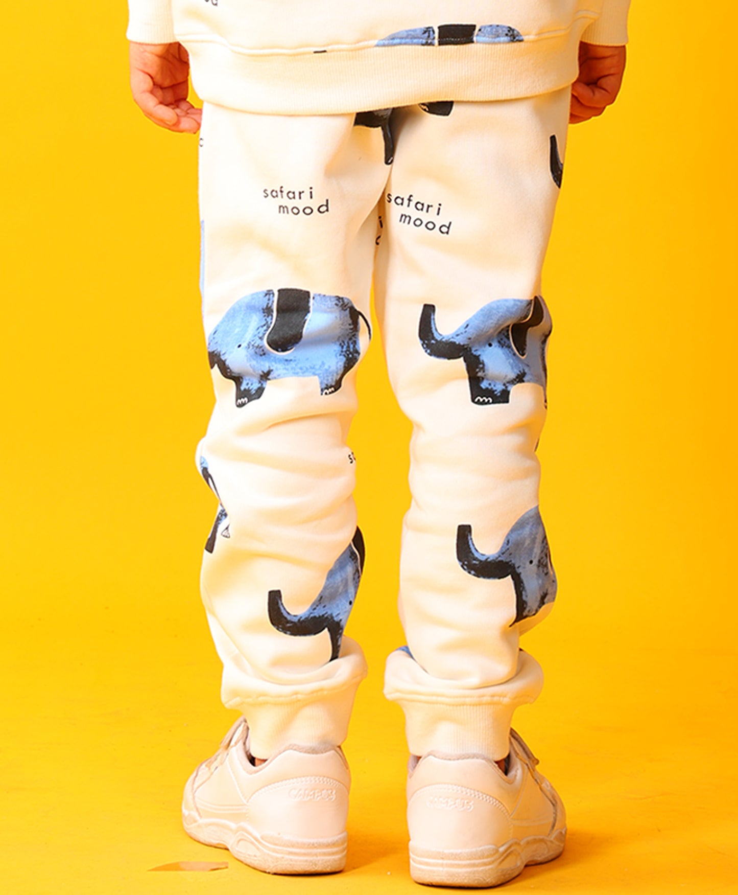 ELEPHANT SFARI BOYS FLEECE JOGGER - WHITE