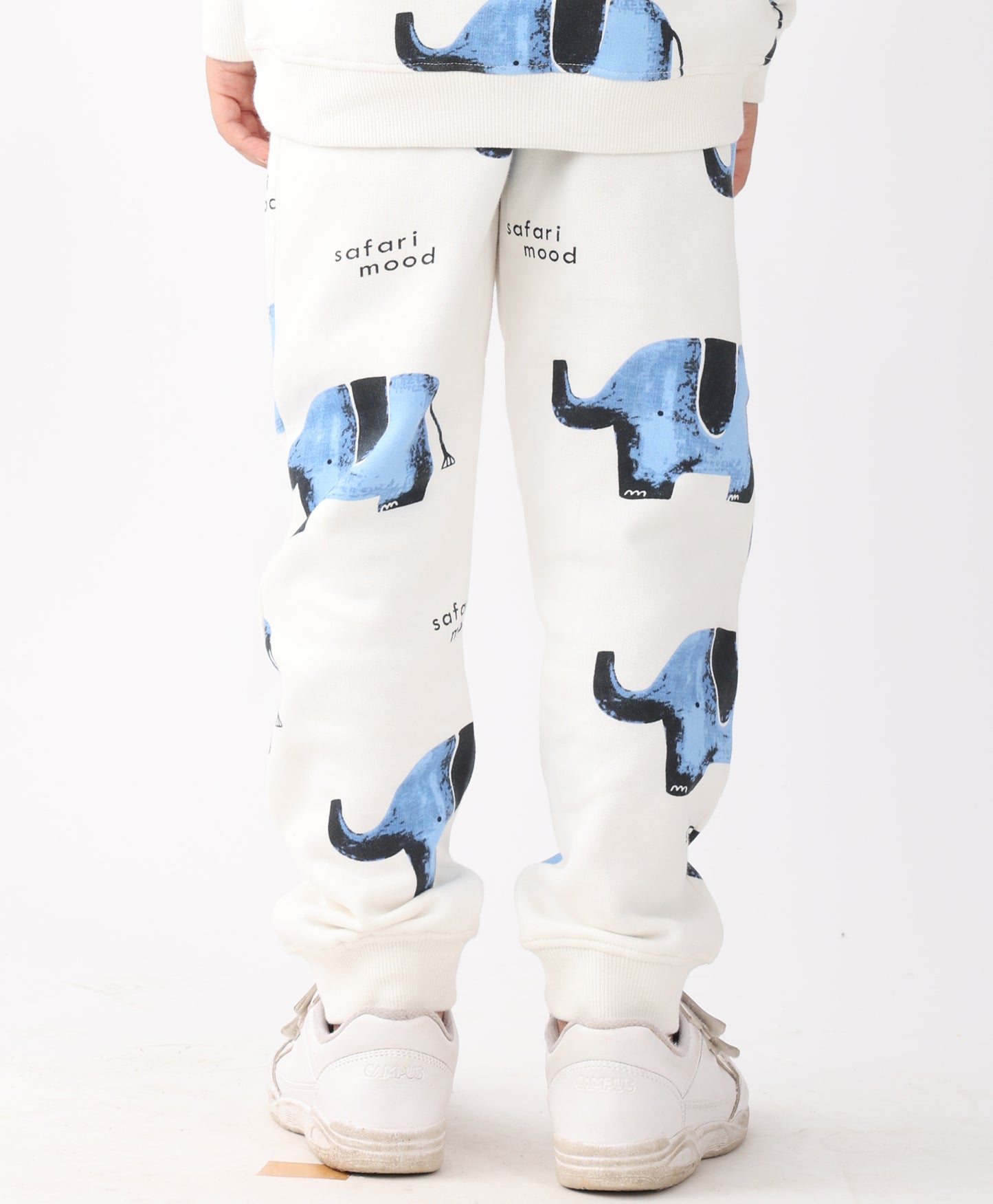 ELEPHANT SFARI BOYS FLEECE JOGGER - WHITE