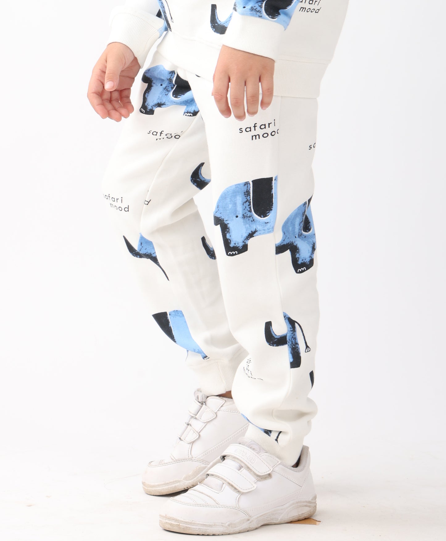 ELEPHANT SFARI BOYS FLEECE JOGGER - WHITE
