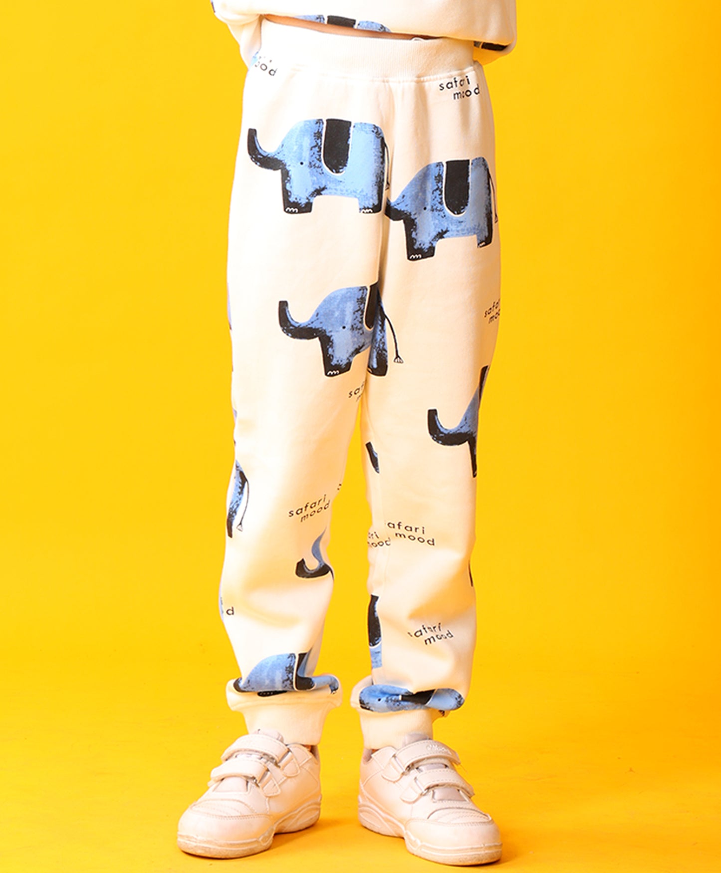 ELEPHANT SFARI BOYS FLEECE JOGGER - WHITE