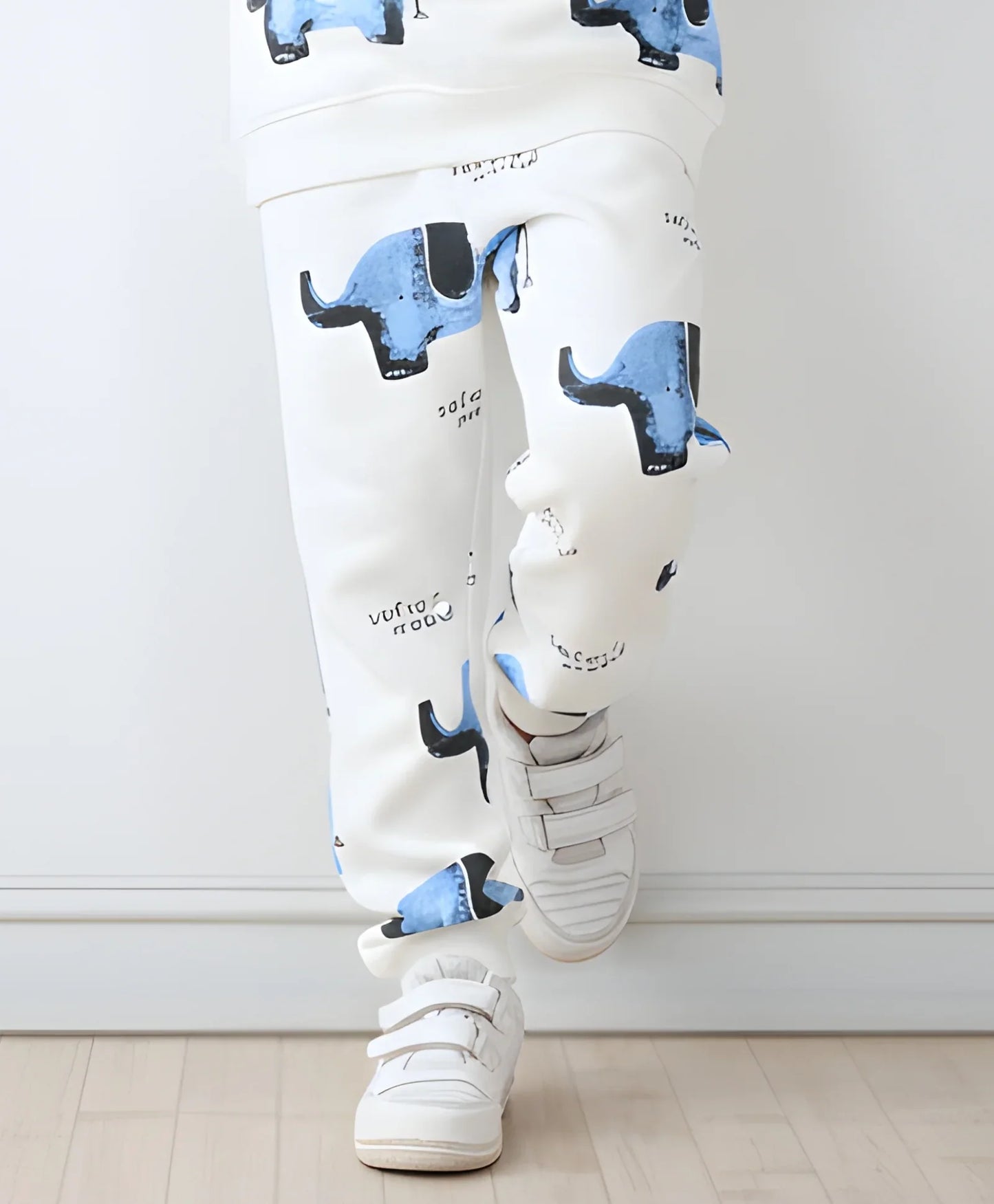 ELEPHANT SFARI BOYS FLEECE JOGGER - WHITE