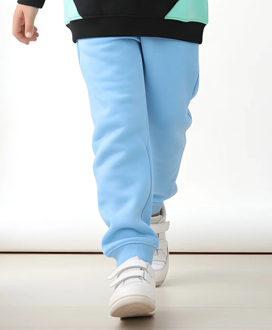 BLUE FLEECE GIRLS JOGGER - BLUE