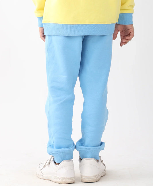 BLUE FLEECE BOYS JOGGER - BLUE