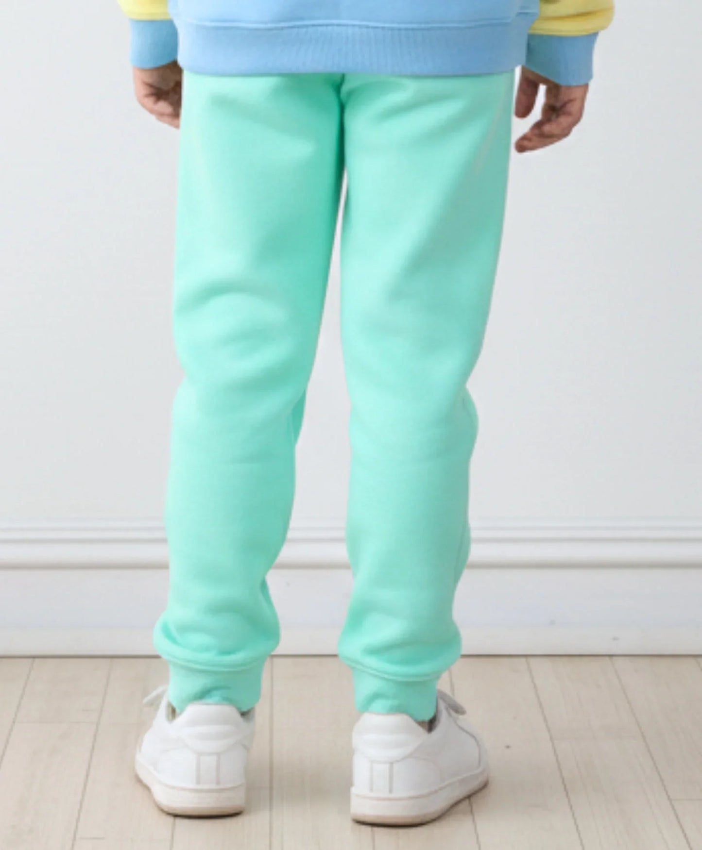 GREEN FLEECE GIRLS JOGGER - GREEN