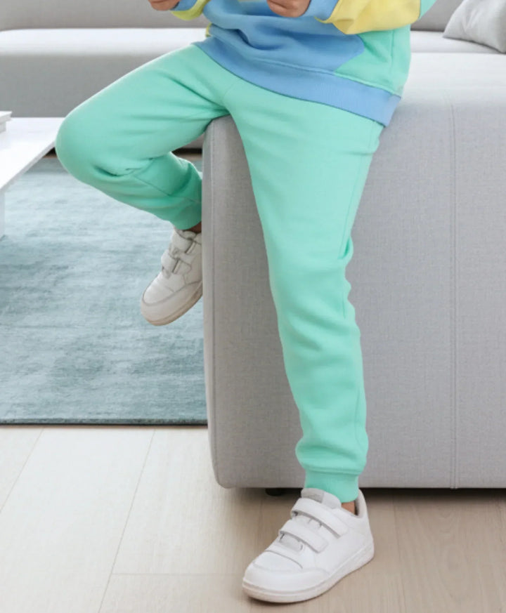 GREEN FLEECE BOYS JOGGER - GREEN - Anthrilo 