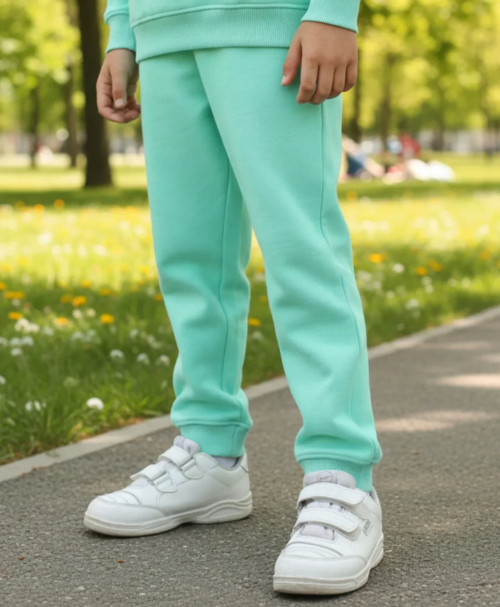 GREEN FLEECE BOYS JOGGER - GREEN - Anthrilo 