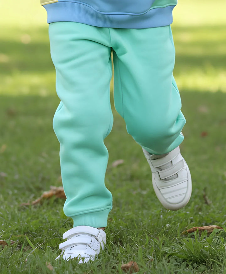 GREEN FLEECE BOYS JOGGER - GREEN - Anthrilo 