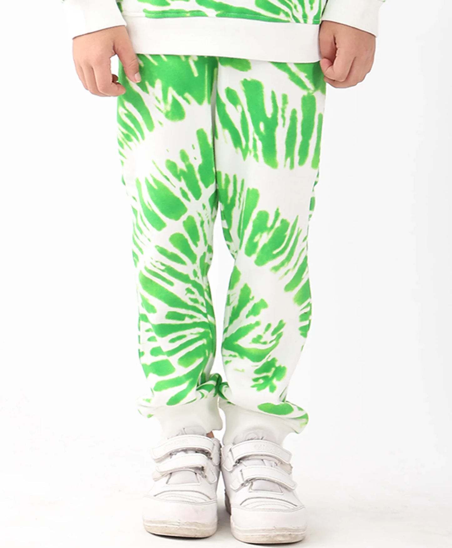 GREEN SWIRL BOYS FLEECE JOGGER - GREEN