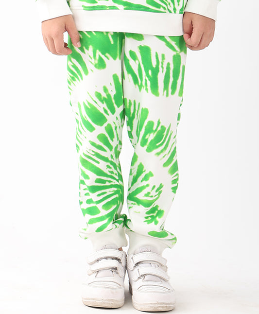 GREEN SWIRL BOYS FLEECE JOGGER - GREEN