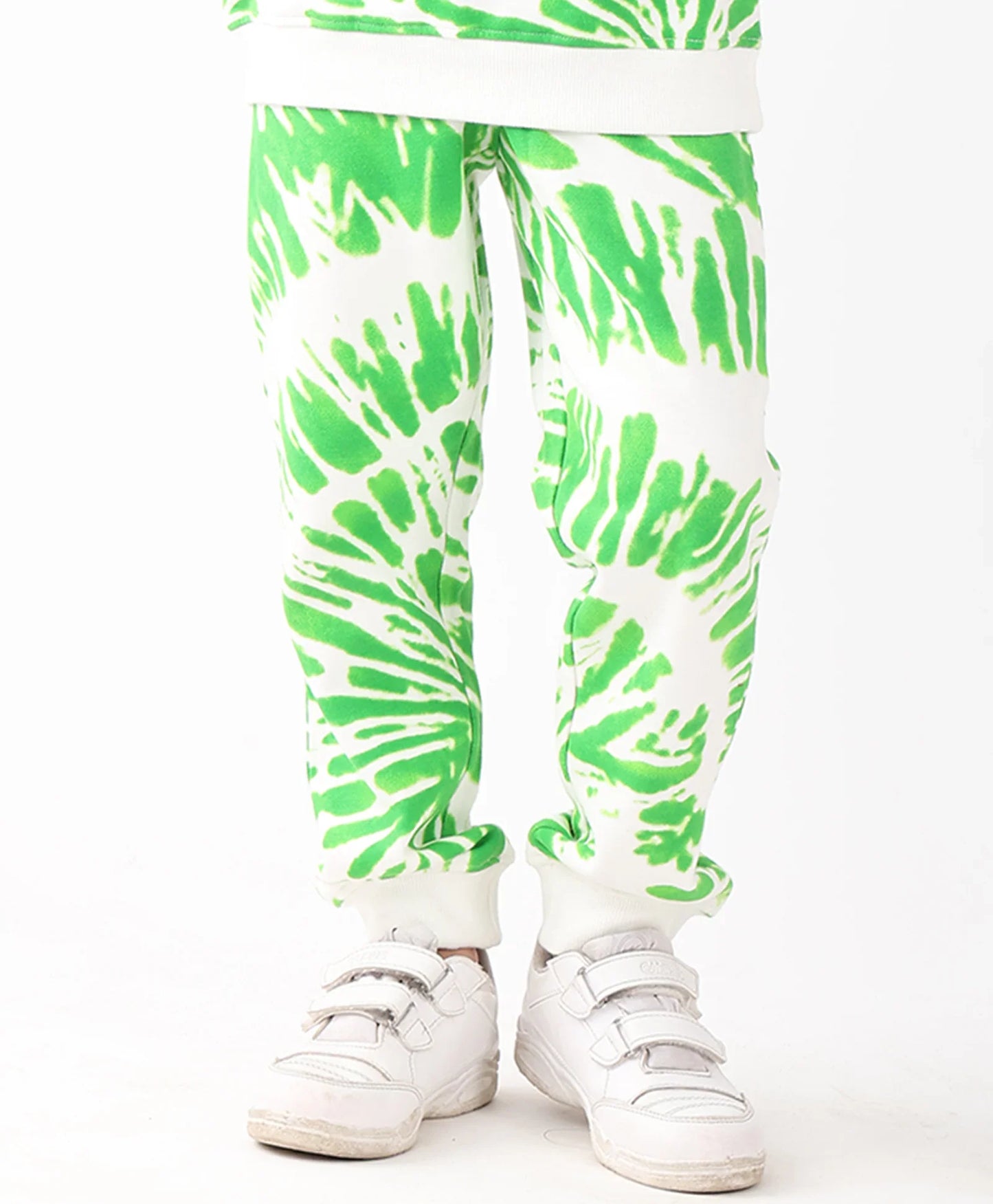 GREEN SWIRL BOYS FLEECE JOGGER - GREEN