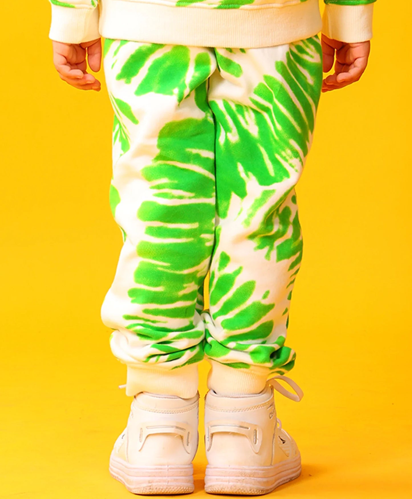 GREEN SWIRL BOYS FLEECE JOGGER - GREEN