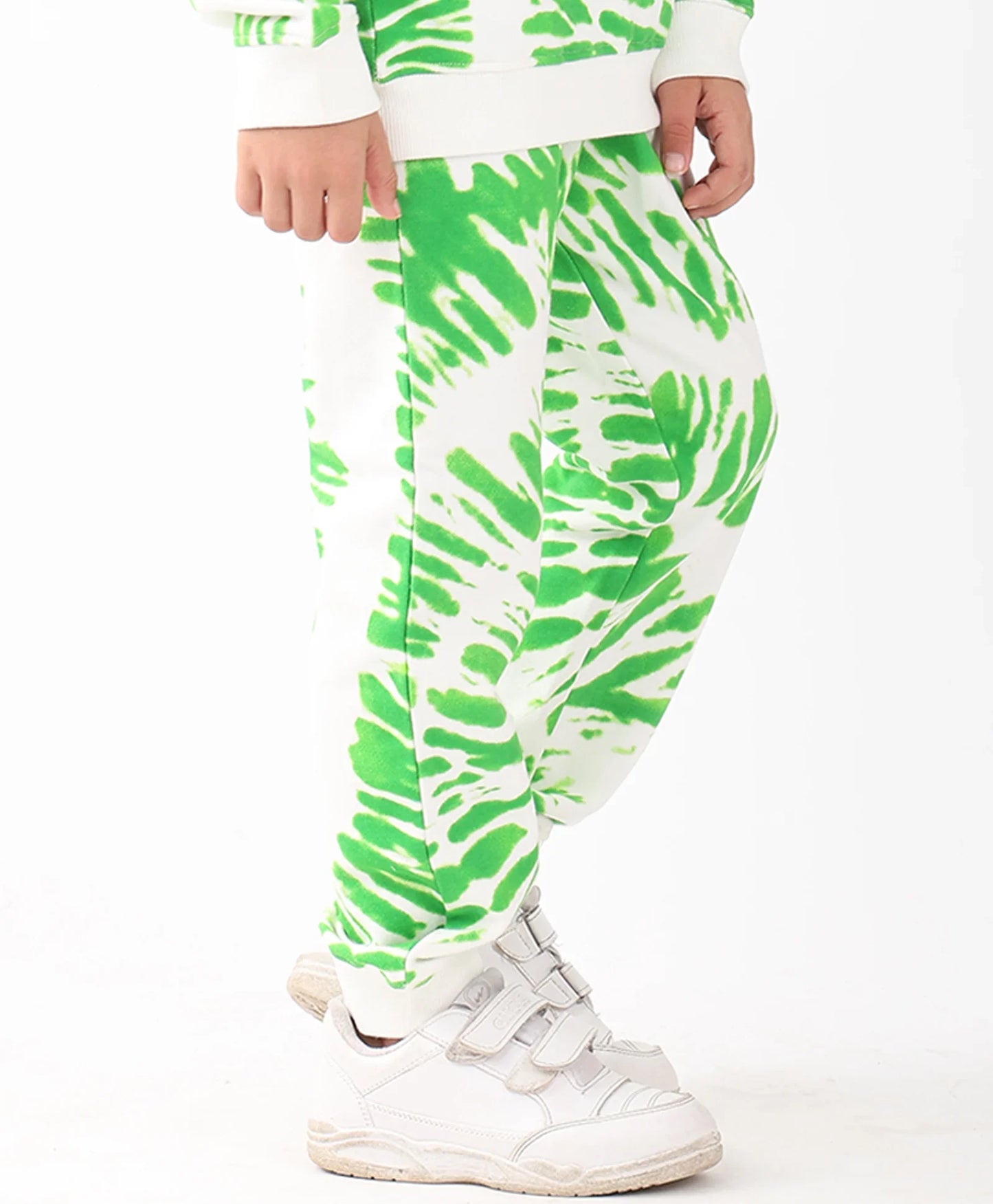 GREEN SWIRL BOYS FLEECE JOGGER - GREEN