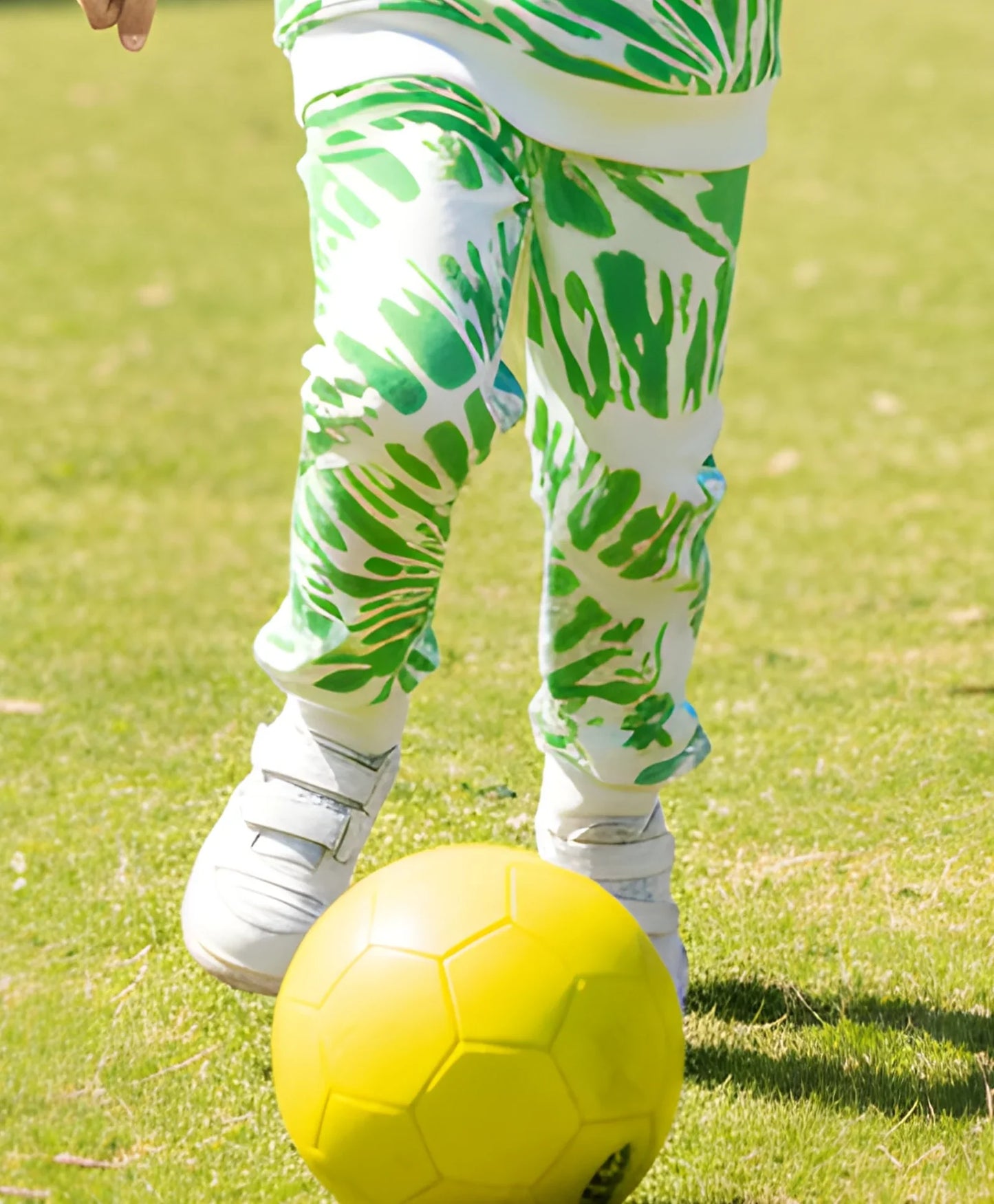 GREEN SWIRL BOYS FLEECE JOGGER - GREEN