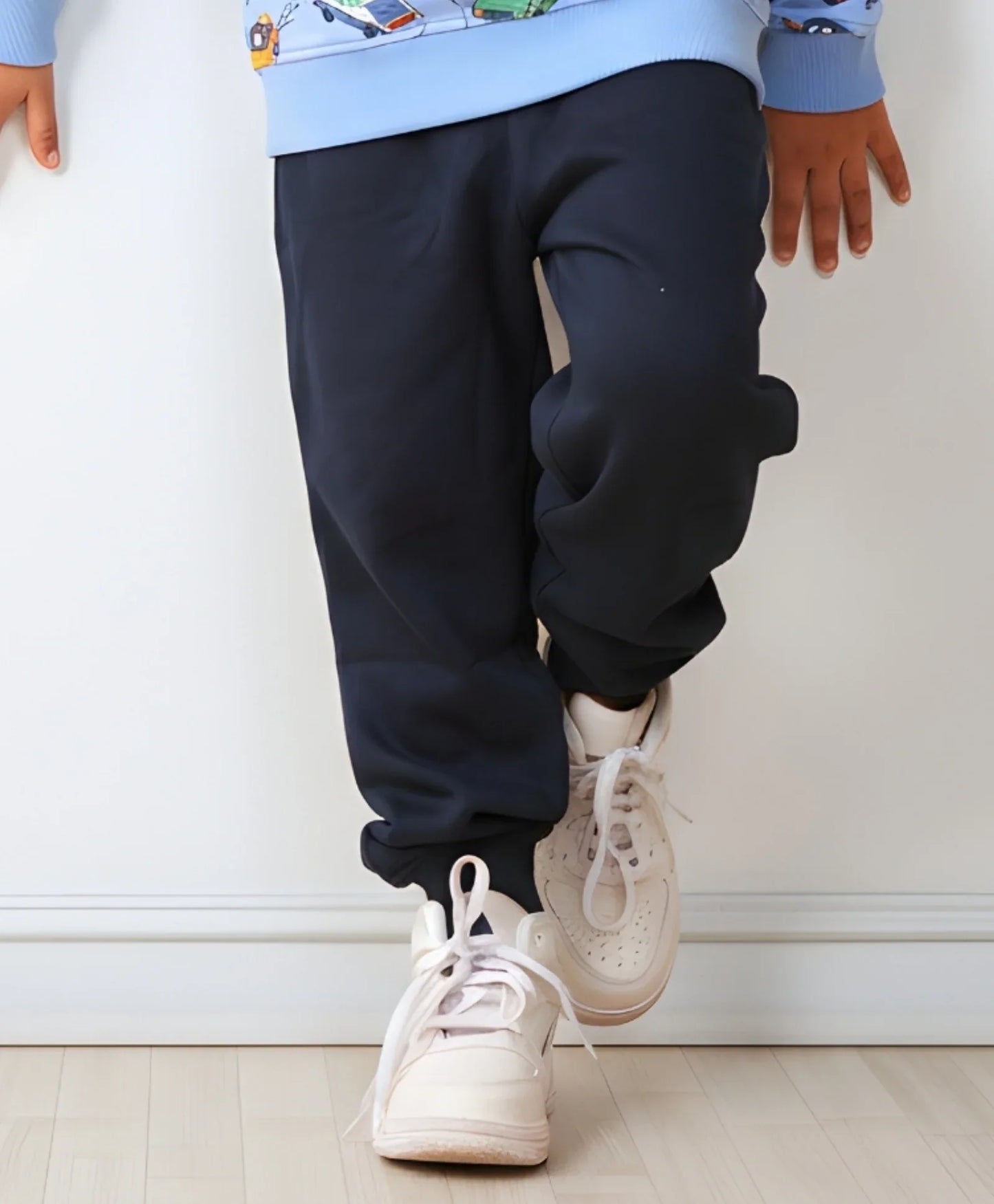 NAVY FLEECE GIRLS JOGGER - NAVY