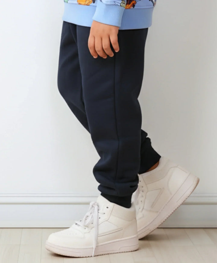 NAVY FLEECE GIRLS JOGGER - NAVY - Anthrilo 