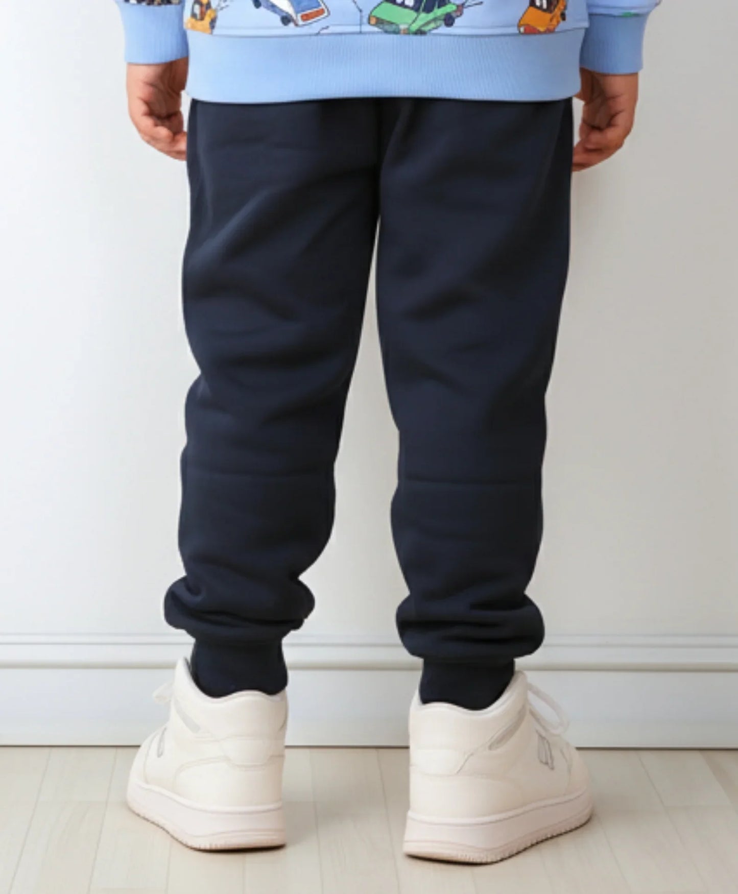 NAVY FLEECE GIRLS JOGGER - NAVY