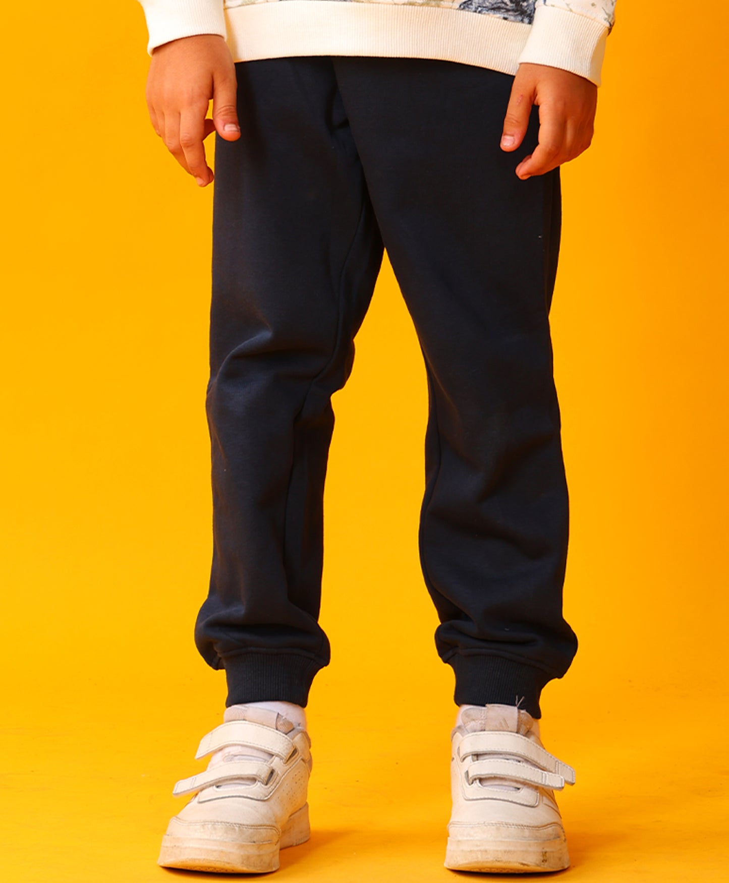 NAVY FLEECE GIRLS JOGGER - NAVY