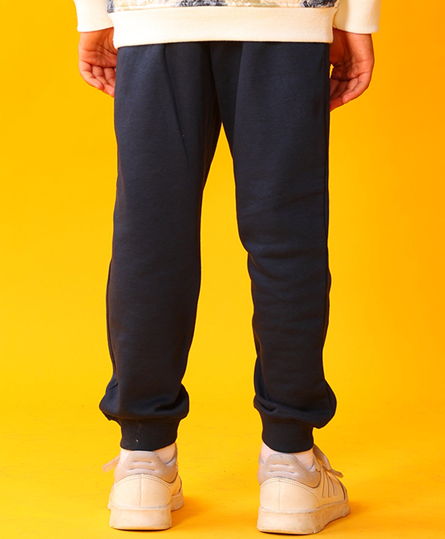 NAVY FLEECE GIRLS JOGGER - NAVY