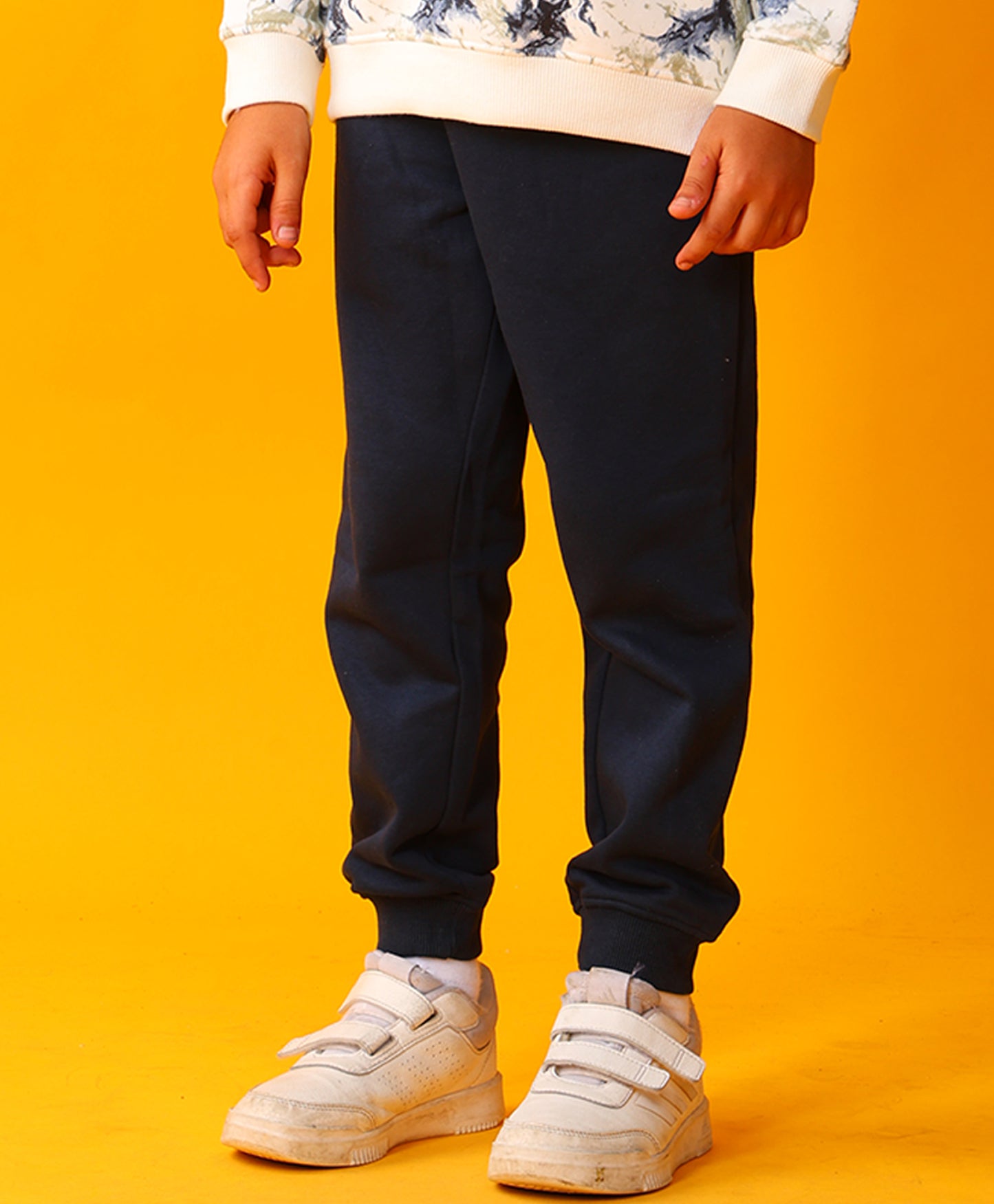 NAVY FLEECE GIRLS JOGGER - NAVY