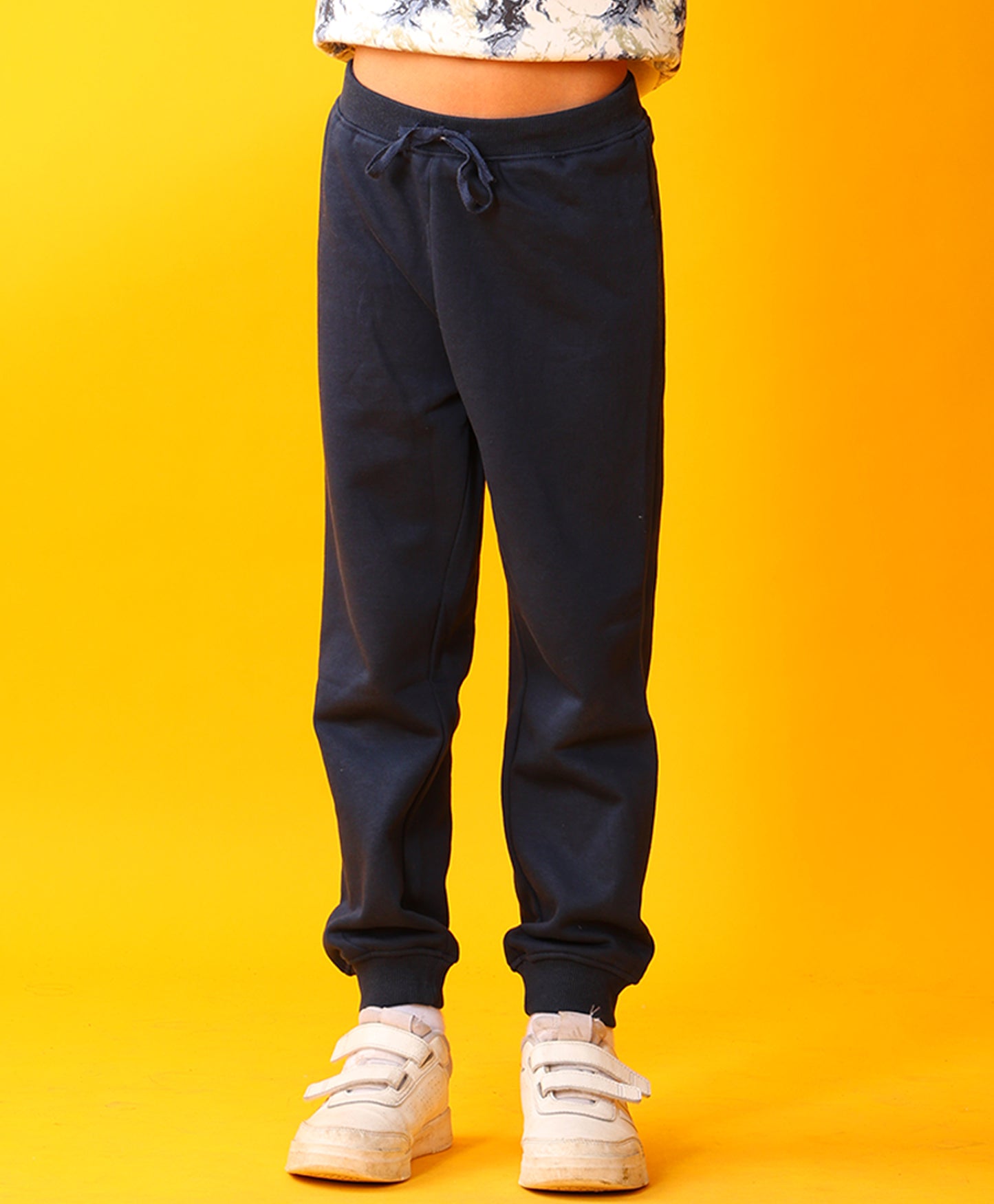 NAVY FLEECE GIRLS JOGGER - NAVY