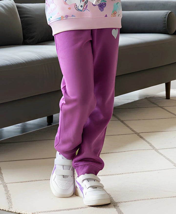 PURPLE HEART GIRLS FLEECE JOGGER - PURPLE