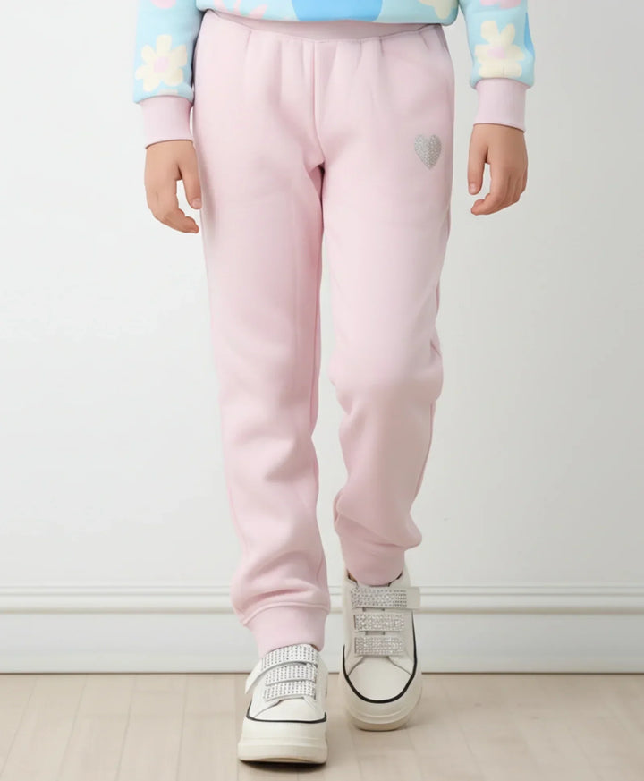 PINK WARM GIRLS FLEECE JOGGER - PINK - Anthrilo 