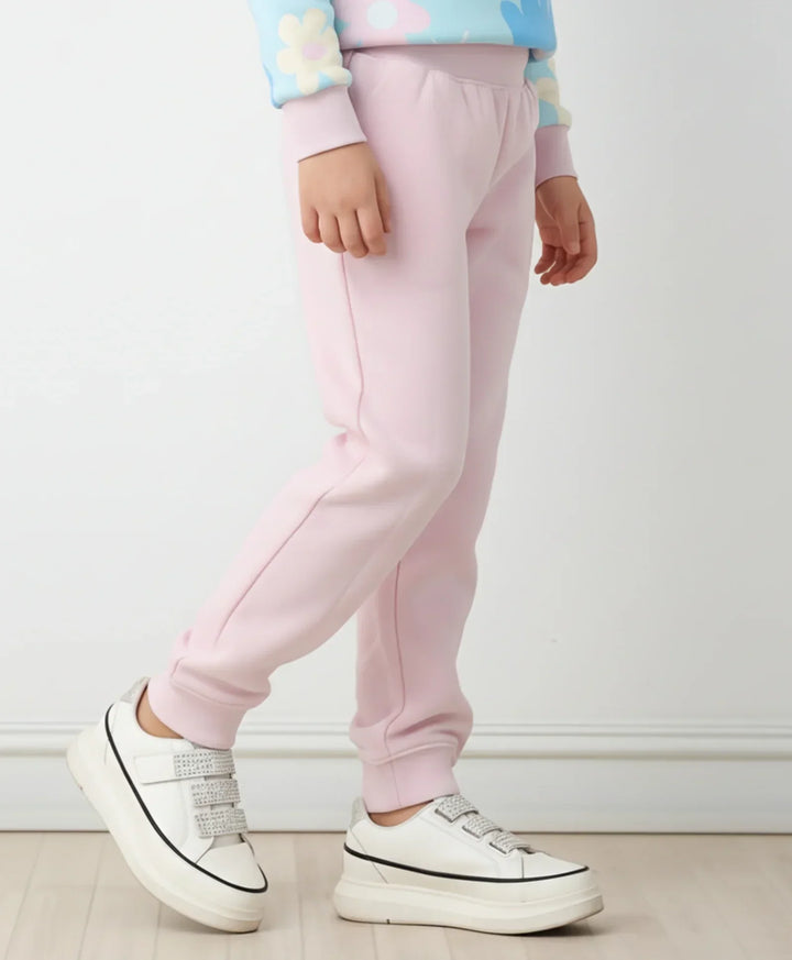 PINK WARM GIRLS FLEECE JOGGER - PINK - Anthrilo 