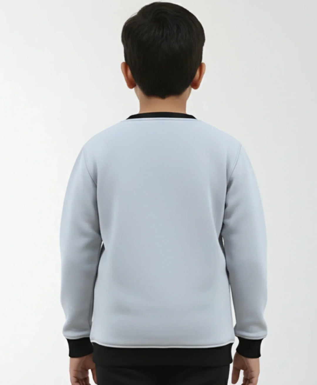 BLACK MELANGE BOYS FLEECE SWEATSHIRT - GREY - Anthrilo 